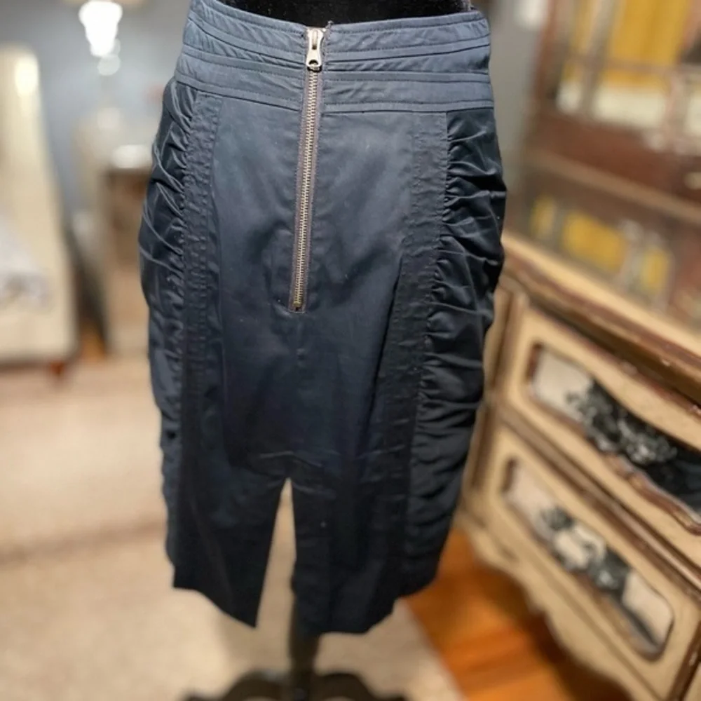 Nanette Lepore black high waist ruched pencil skirt. Gorgeous - Picture 5 of 7